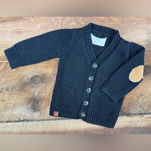 Button up Knit Cardigan with Elbow Patches